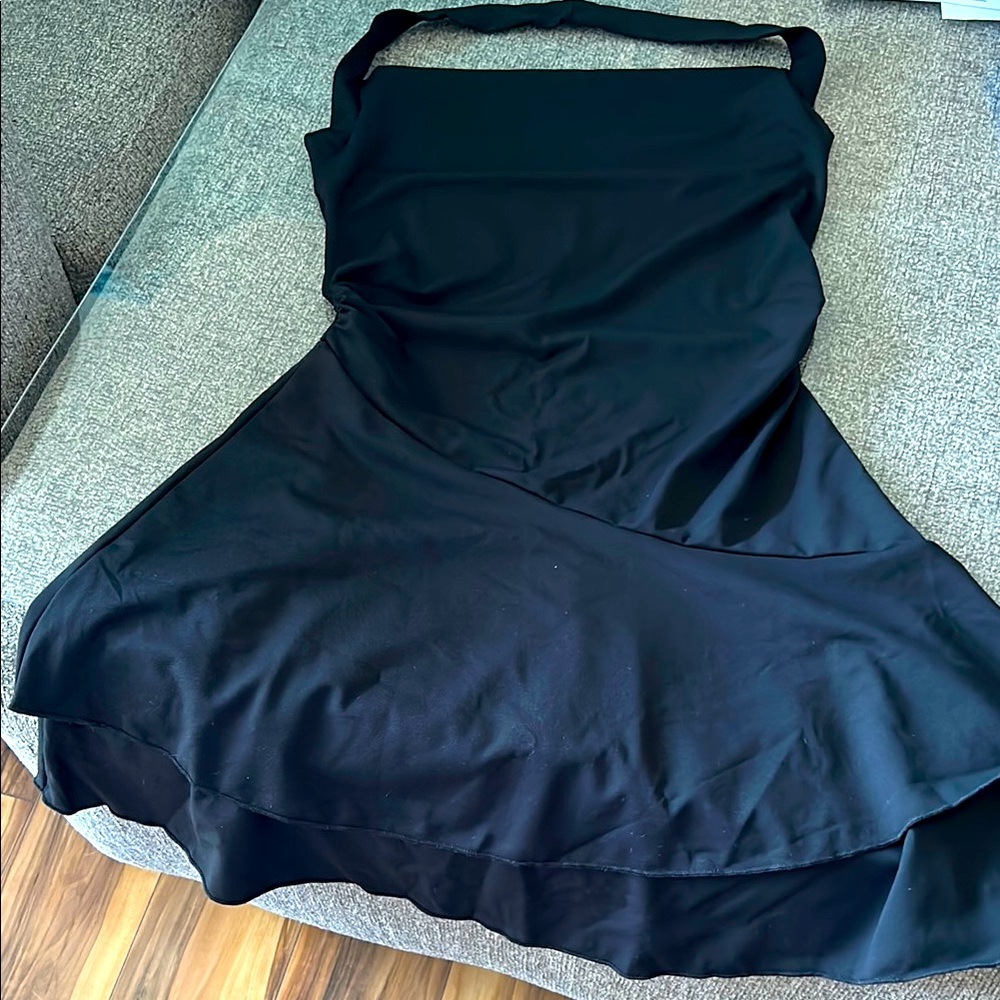 Shein Black Dress Halter Top Size Small Stretchy Fabric